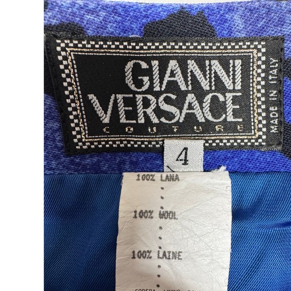 Gianni Versace Couture VTG Womens Leopard Print Glam Mobwife Pencil Skirt - Picture 5 of 10